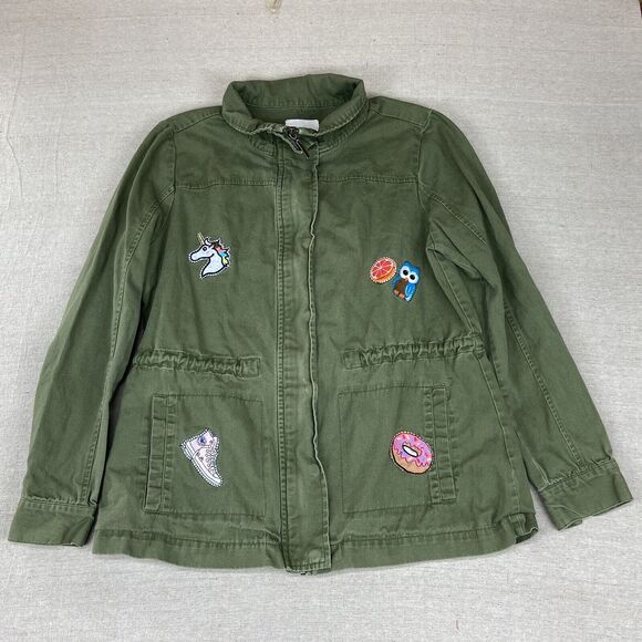 Girls Tween Small Copper Key Utility Jacket Green Owl Donut Unicorn Roller Skate - Picture 1 of 6